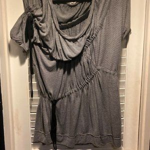 L.A.M.B. Striped Tunic Top Size Small Cowl Neck